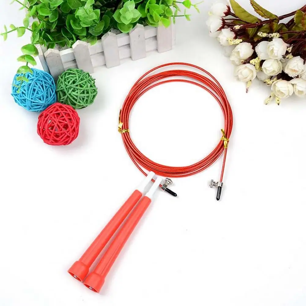 Outdoor Jump Rope Adjustable Steel Wire Jump Rope with Ergonomic Handles Weighted Fitness Skipping Rope 3-meter for Adults