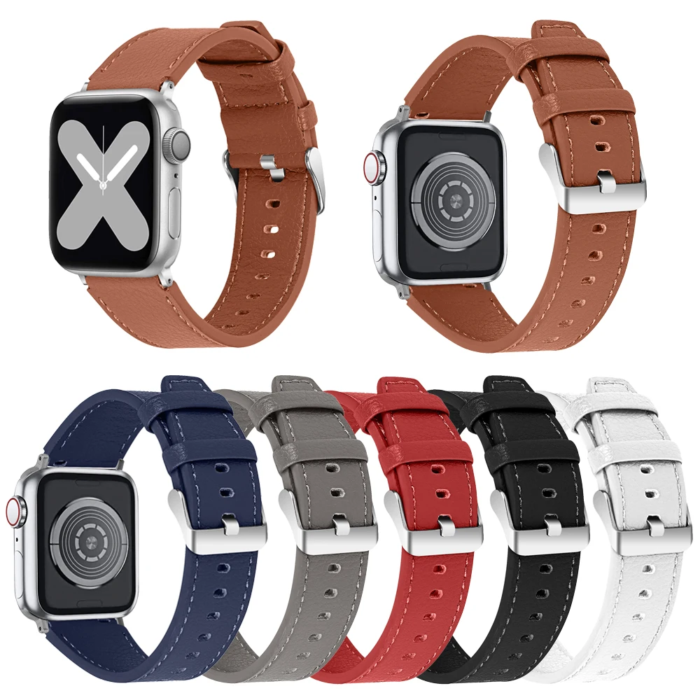 애플 워치 시리즈용 스트랩, 가죽 밴드, 아이워치 SE 6, 5, 4, 3, 40mm, 44mm, 38mm, 42mm, 42mm, 울트라 49mm, 40mm, 45mm