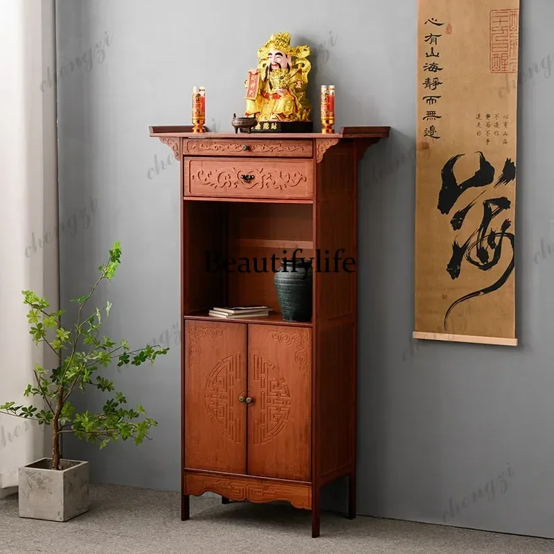 Nanzhu Household Buddhist Shrine Stand Cabinet Simple Guanyin Buddha God of Wealth Offering Table Incense Case Offering Cabinet