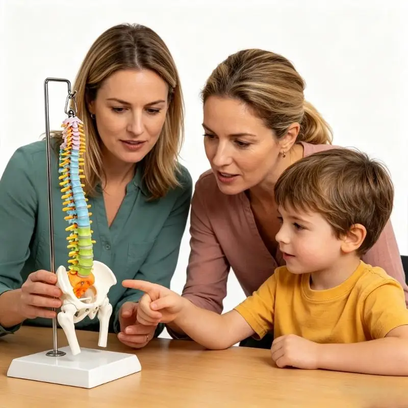 Enlarged Colorful Cervical Spine Model with Medulla Spinalis and Spinal
