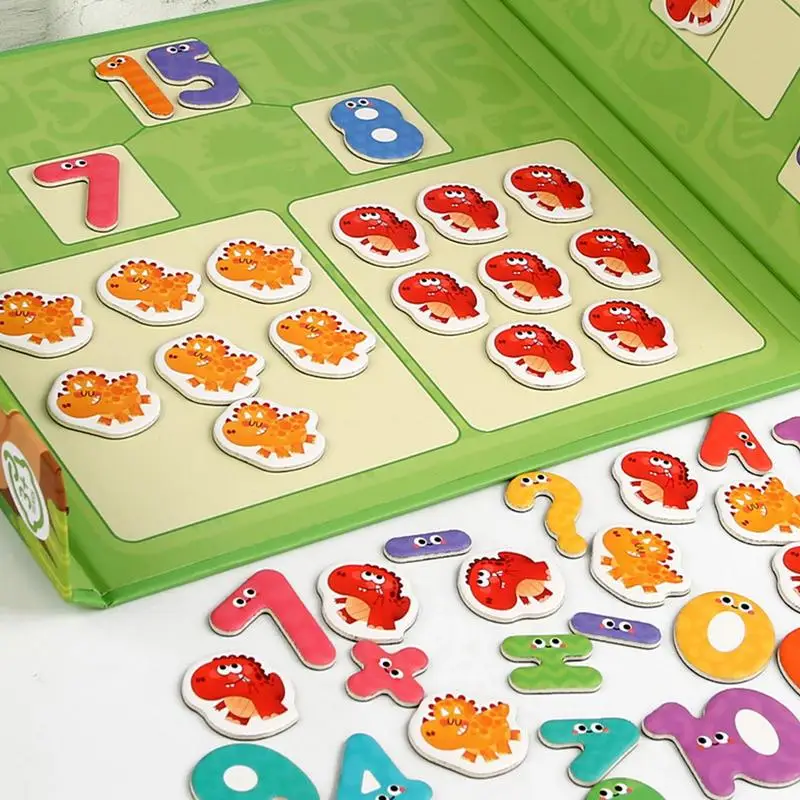 Kids Magnetische Boek Leren Wiskunde Speelgoed Dinosaurus Math Boek Set Parochie Leermiddelen Leren Educatief Speelgoed