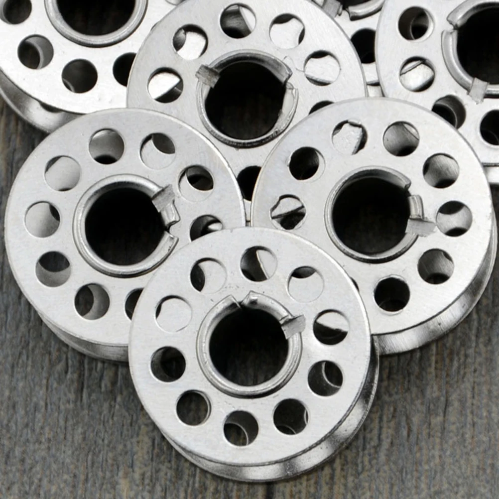 

50 pcs Metal Sewing Machine Bobbins 2.05X1.15Cm Empty Spools Reusable Alloy Thread Wire Core Coil For Clothes Making Quilting