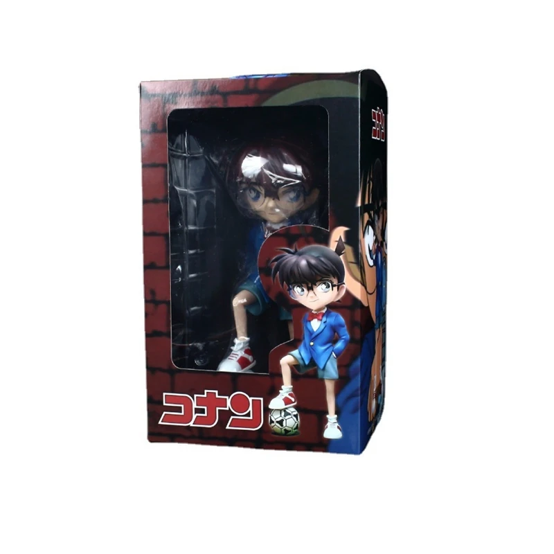 Anime detetive conan figura de ação conan edogawa kudou shinichi pvc figura de ação coleção modelo boneca brinquedos presentes legais