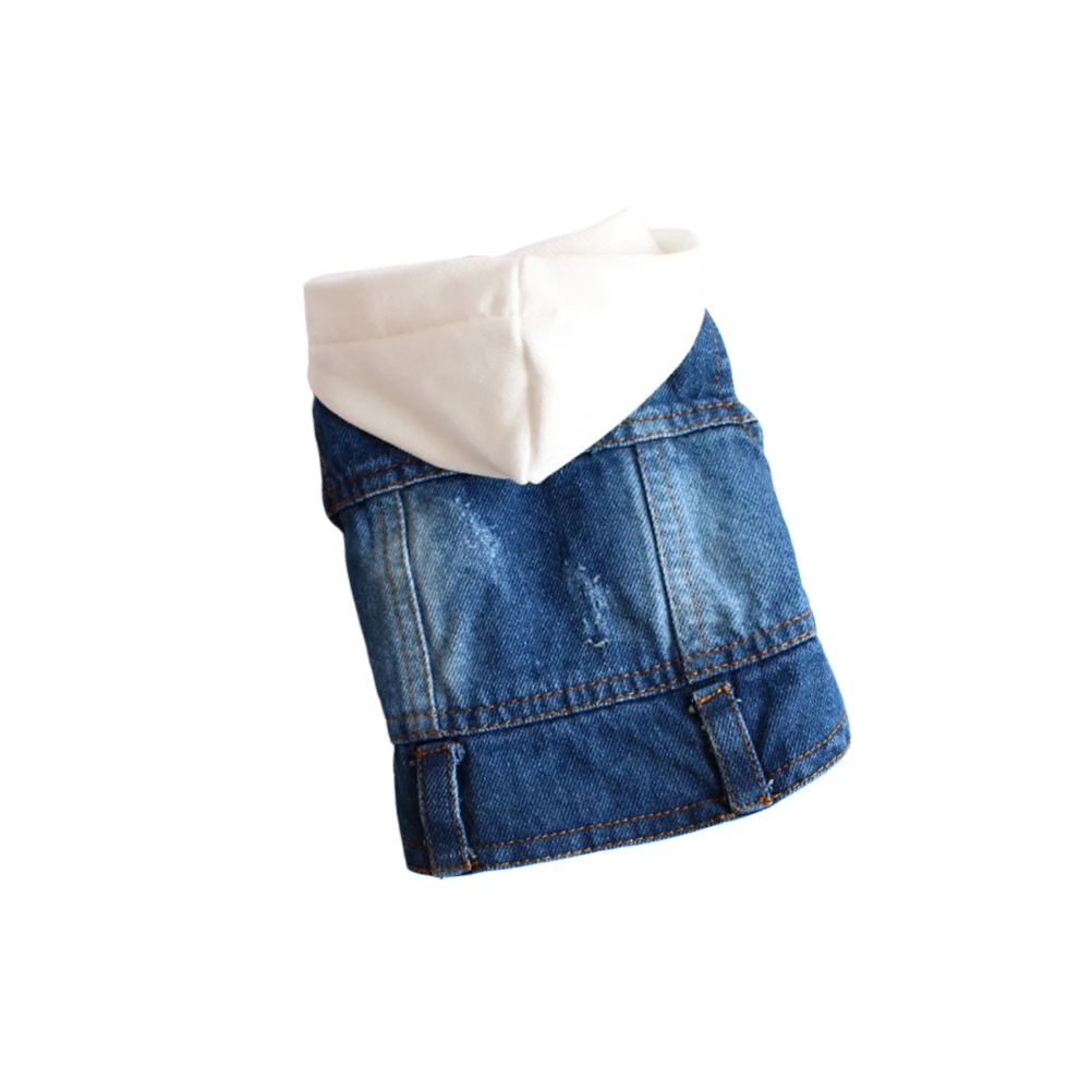

Pet Vest Costume for Small Dogs Denim Clothe Clothing Apparel Bichon Hoodies Clothes Jeans