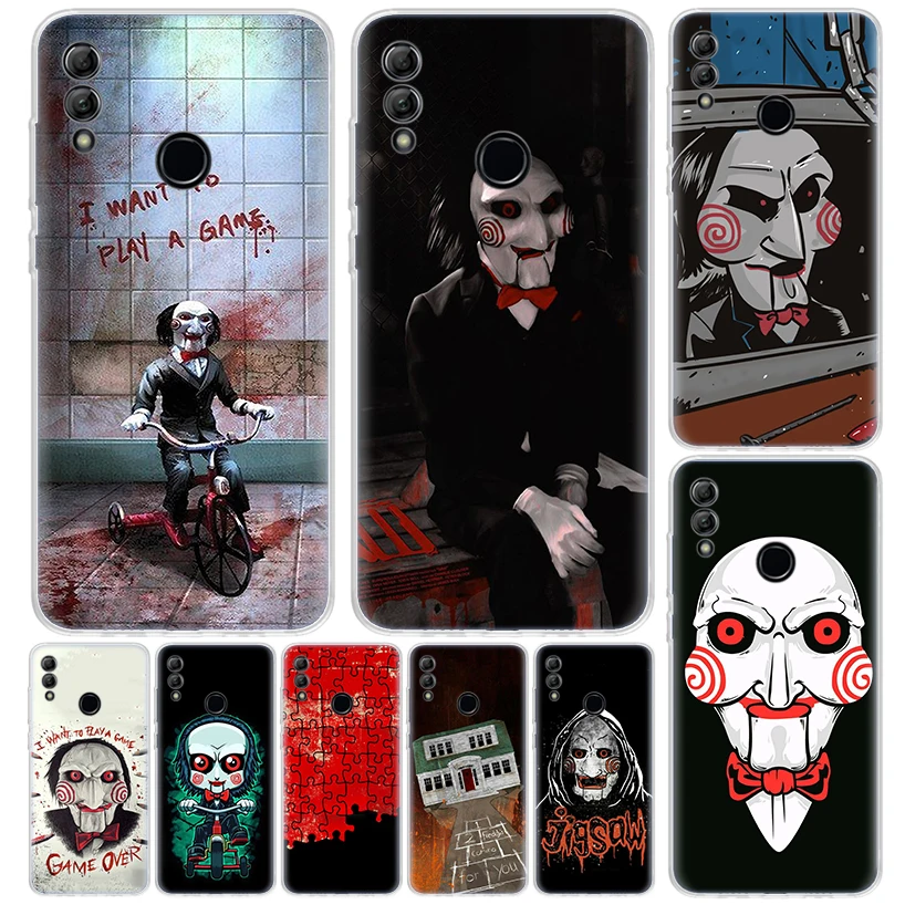 The Jigsaw Killer Horror Cover For Huawei Honor 10 Lite 9X 9 8S 8X 8A Phone Case Y5 Y6 Y7 Y9S P Smart Z 2019 2021 50 1020i Coque