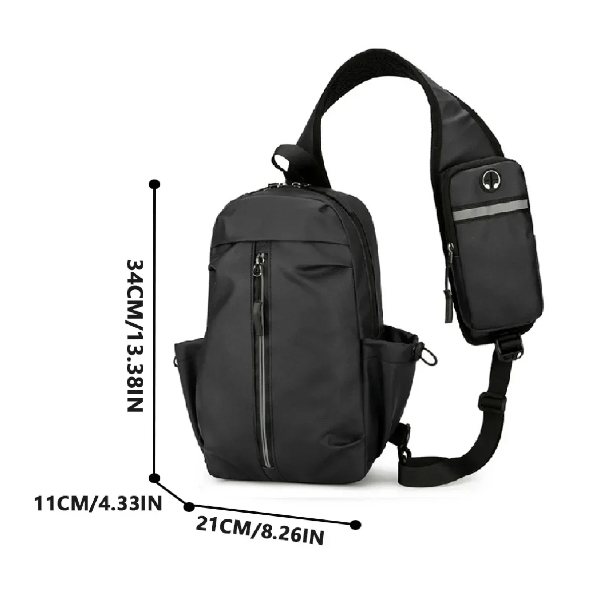 Pecho de hombro para acampar al aire libre, bolso de pecho impermeable multifuncional para hombres y mujeres, mochila deportiva de ocio