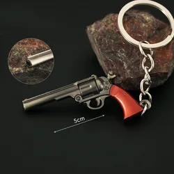5cm Mini Gun Model Keychain B Model Jewelry Weapon Metal Pendant Key Chain Chaveiro Bag Car Key Holders Gift For Kids Men