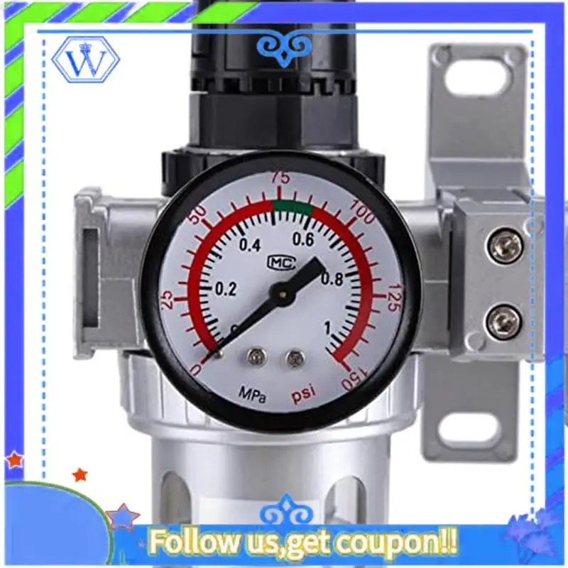 

M46K-Air Pressure Regulator, Air Compressor Filter Regulator SFC300 3/8 Moisture Trap Cleaning Separator As Shown 1 PCS