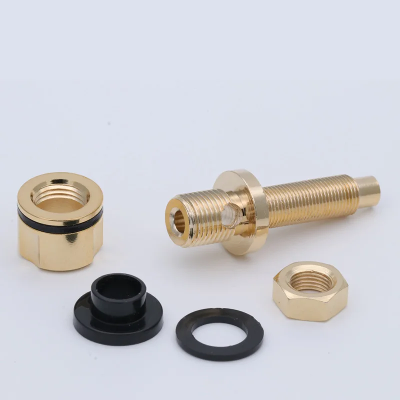 2PCS gold-plated binding post banana socket connector 4mm banana plug amplifier speaker terminals Non-magnetic banana connector