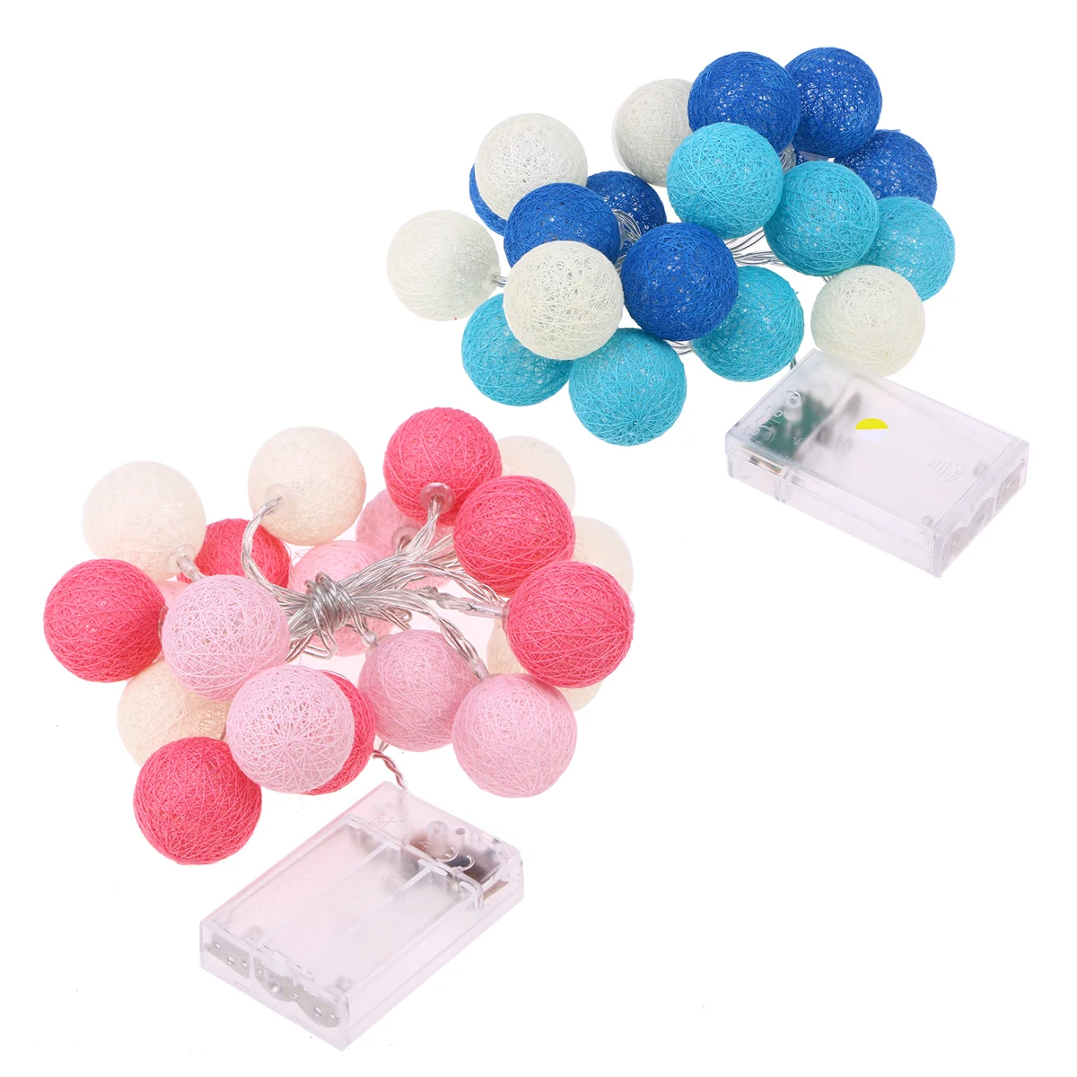 

String Light with 20pcs Yarn Ball Shaped Lights 2.2m Christmas Light Strip Powered Party Garden Patio Rope Lights Decora