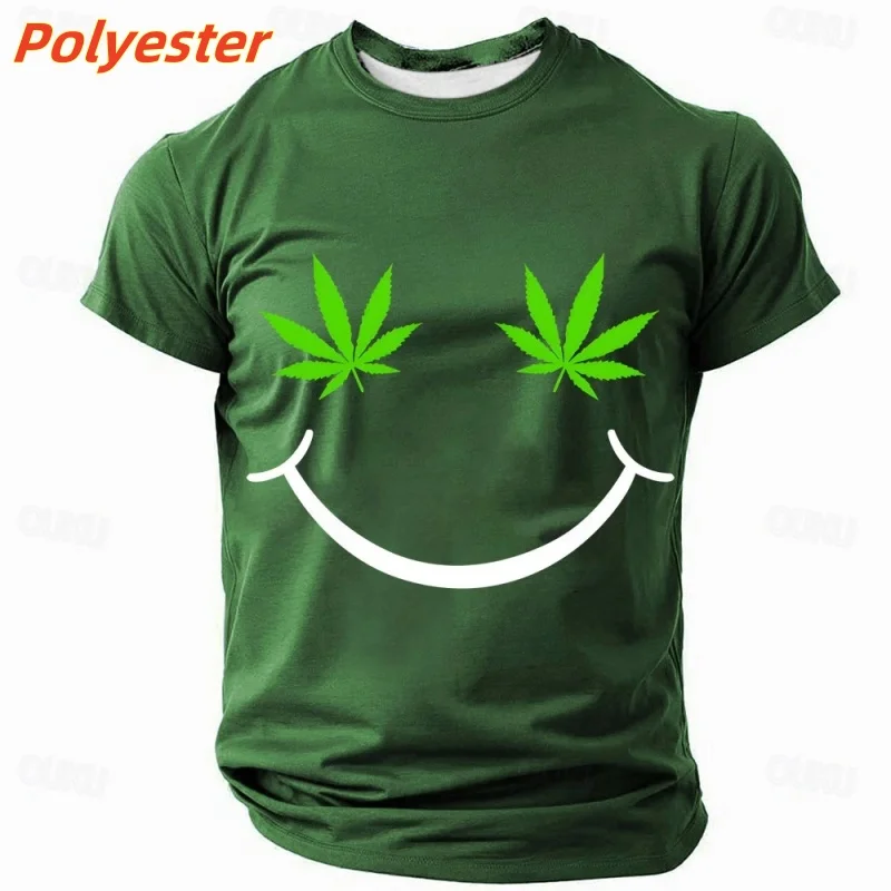 

Футболка с узором «Листья глаза» для мужчин, забавные индивидуальные футболки с 3D принтом, летние повседневные свободные футболки с короткими рукавами, уличные топы с круглым вырезом