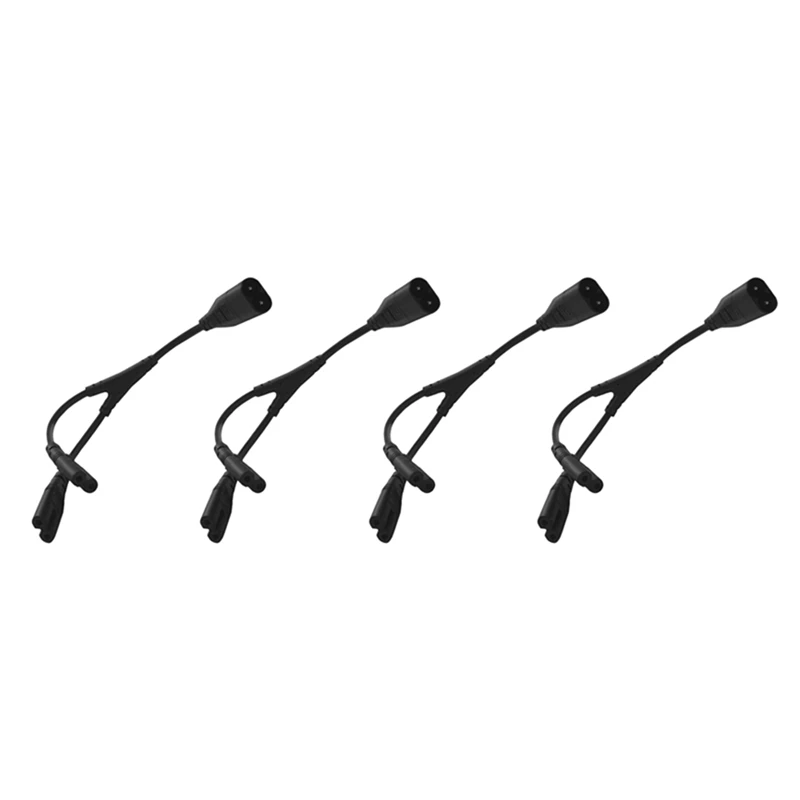 4X IEC320 C8 a 2X C7 Y Cable de alimentación de CA dividido, figura IEC 8 macho a 2 hembra 1 en 2 salidas Cable de alimentación de CA