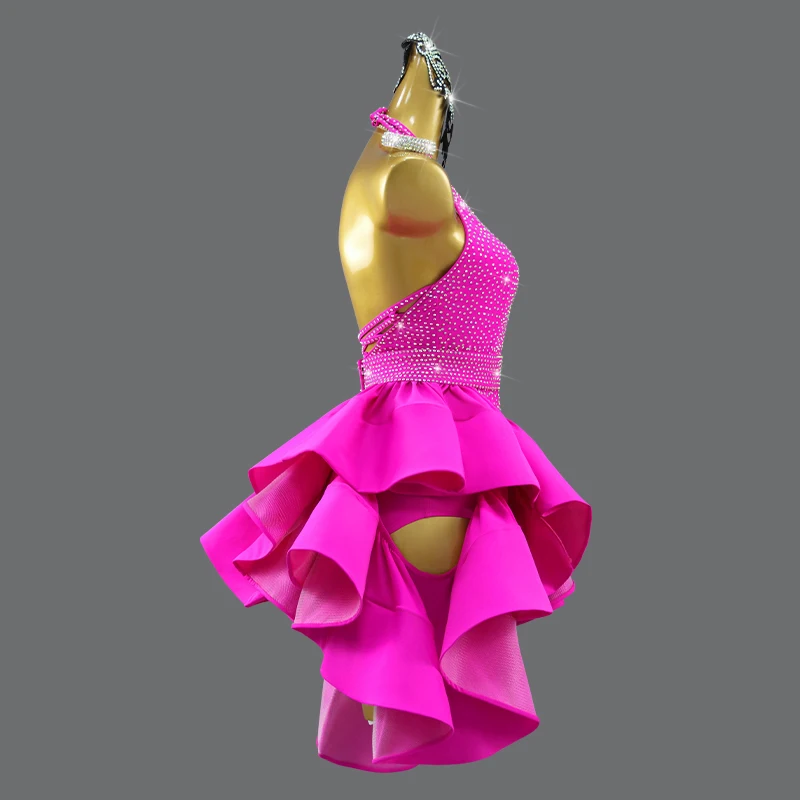 Robe de concours de danse latine, robe à fleurs spéciale, robe de spectacle, réglementation professionnelle de l'examen d'art de danse