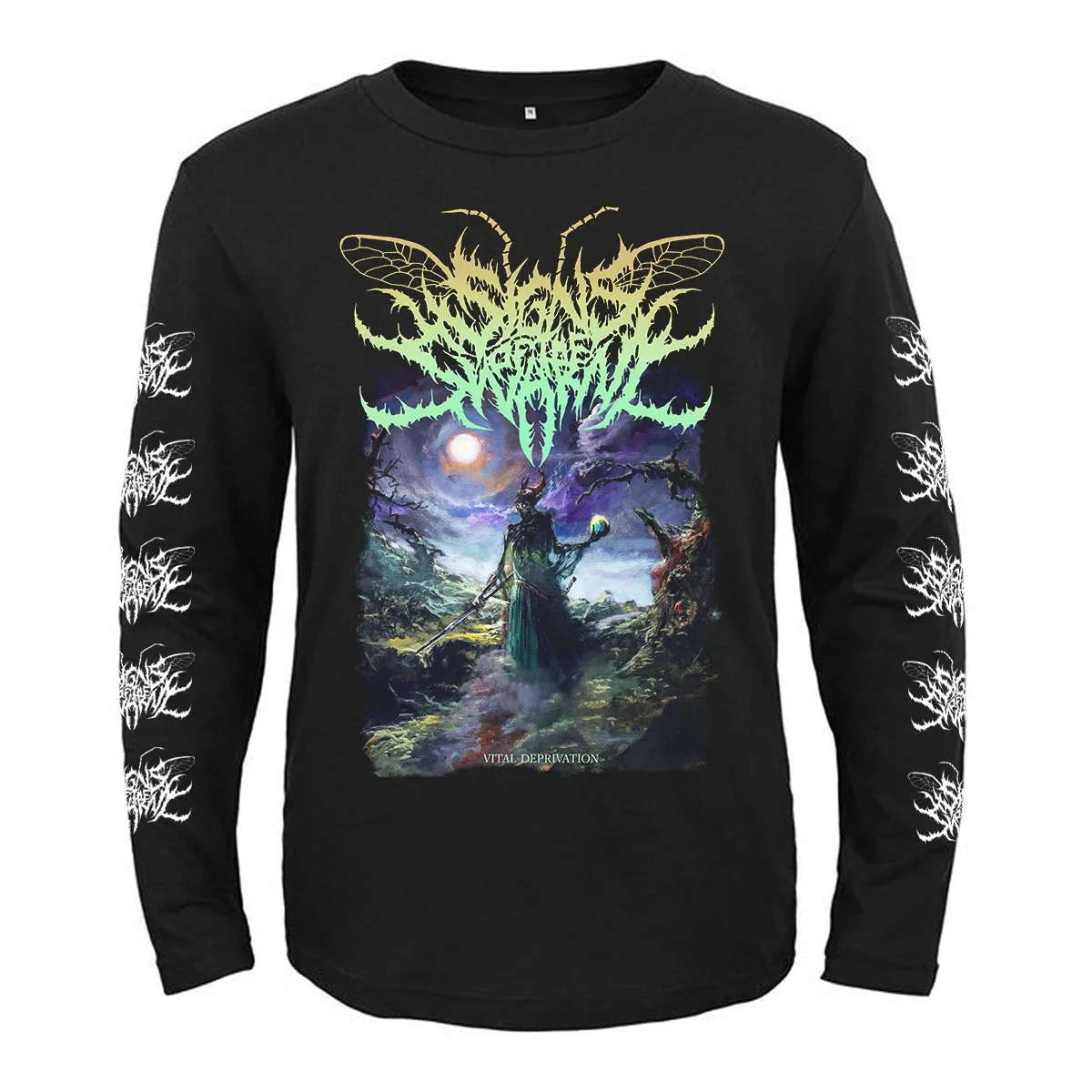 Vintage Deathcore Rock Band Signs of The Swarm T Shirt Men/Women Harajuku Hip Hop Streetwear Cotton Long Sleeve Tee Shirts