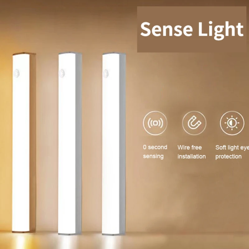 

Беспроводная искусственная задняя подсветка, датчик движения, задняя подсветка шкафа, кухонная лампа, подсветка для шкафа, лестницы