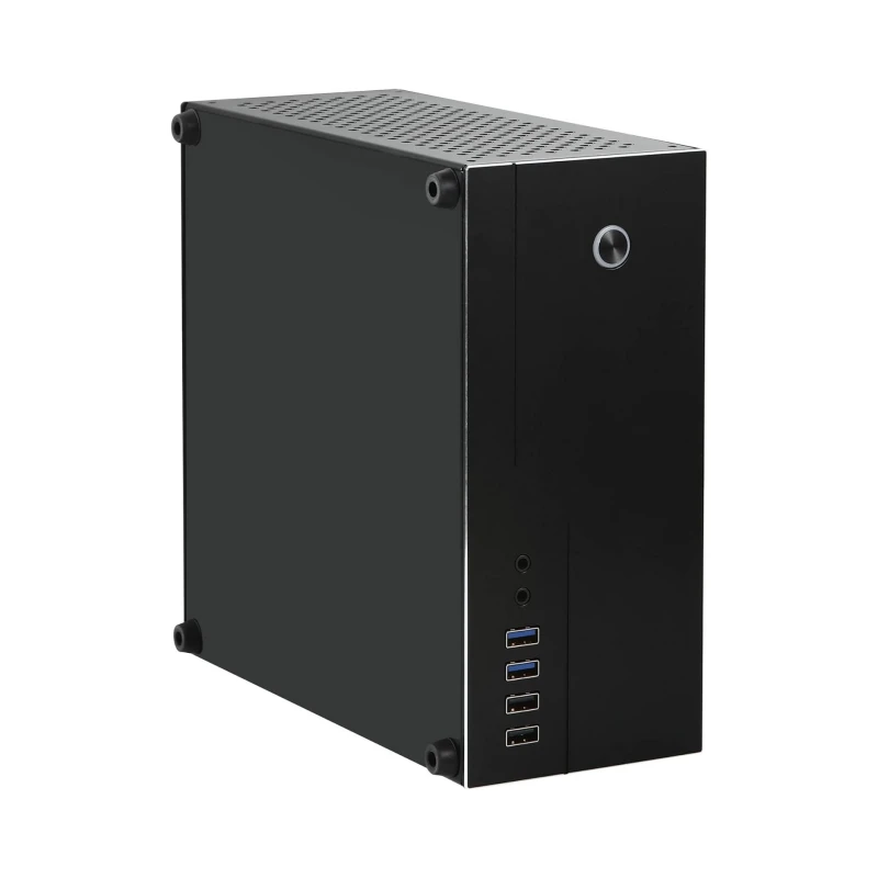 Sasis ITX Mini Router lembut HTPC Office Slot tunggal PCIE Aluminium mini-itx HTPC casing komputer Router lunak mendukung Port 6 COM