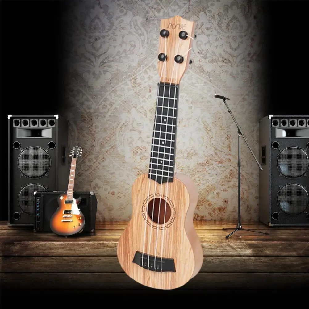 Children\'s Ukulele Soprano Beginner Ukulele Guitar Mahogany Wood Beginner 4 Peg Strings Delicate Neck Tuning Ukulele Ukulel M9w2