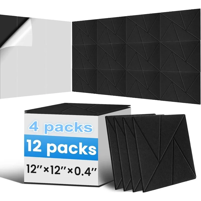 Polyester Fiber Sound Absorbing Panel Self‑Adhesive Acoustic Felt Panels Wall Stickers Soundproof Wall Board for Studio Office