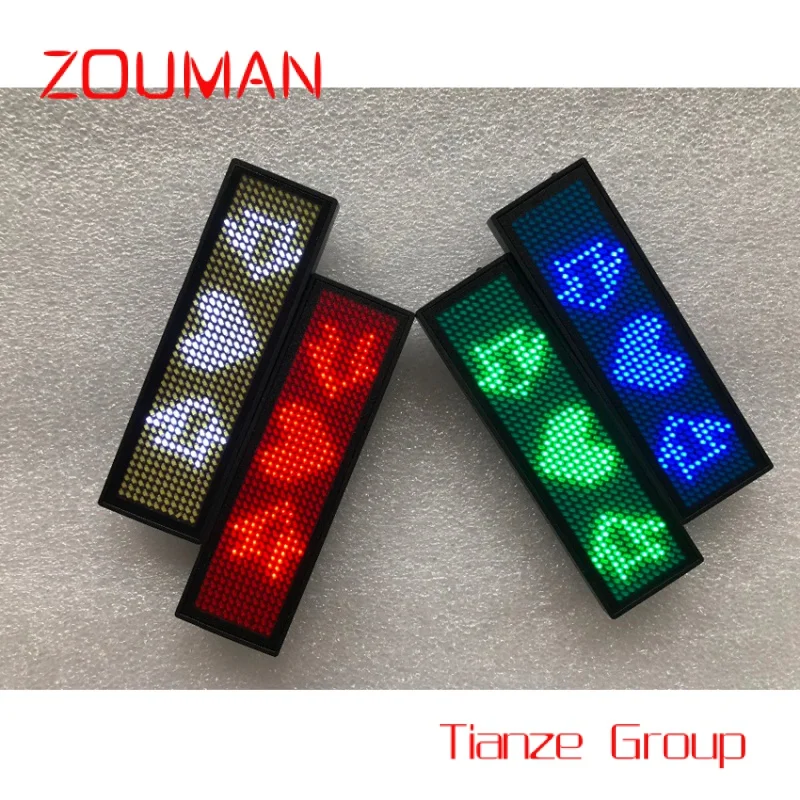 Custom , Led Name Badge HD-NT44 White/Red/Blue/Green Color 44x11 Pixel USB Rechargeable For Chest Card Label LED Breastpiece