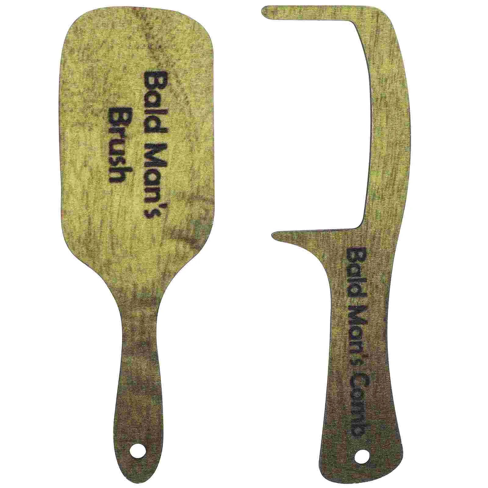 

1 Set Bald Man Comb Brush Comb For Bald Sturdy Wood Construction Hilarious Gift Joke Prank Birthday Party