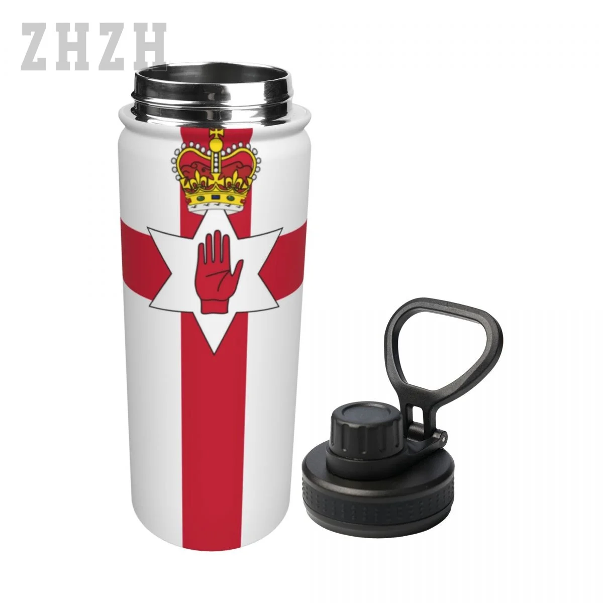 Unisex Sports Water Thermos Bottle Northern Ireland Flag 304 Stainless Steel Double-layer Insulation Cold And Hot Travel