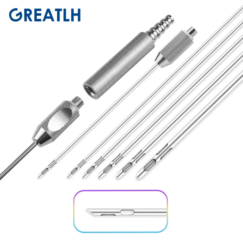Slope Incision Canule Gewindegriff Micro Canula Fat Remove Tool Fettabsaugungsinstrument