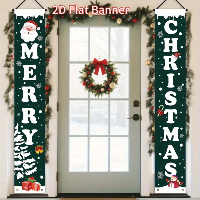 زوج واحد 2Dflat، تصميم رجل الثلج والشجرة، مثالي لتزيين العطلة، لا يتطلب طاقة - wzy