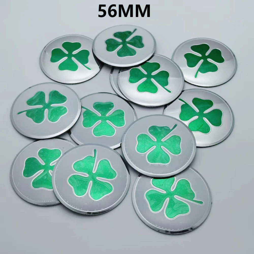 

4pcs 56mm Four Leaf Clover Logo Emblem Car Sticker Accessories for Alfa Car Wheel Center Caps Badge Wheels Rim Hub Cover Replace