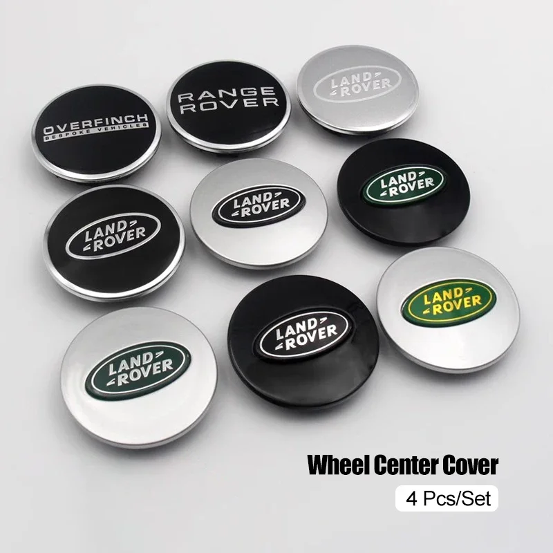 4Pcs Car Wheel Center Cover Hub Cap Auto Accessories For Land Rover Range Rover Evoque Velar Defender Discovery Freelander Land