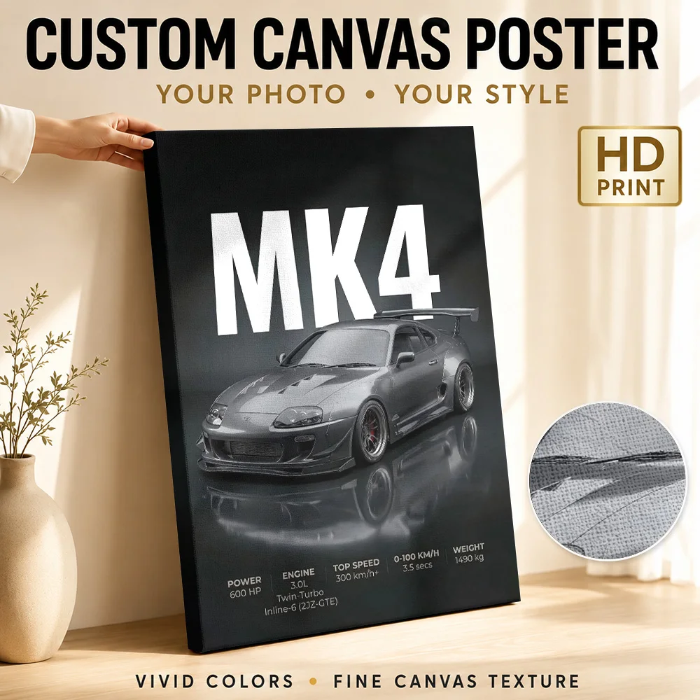 Sports  MK4 Performance Specs Canvas Print Poster Personalized Modern Aesthetic Wall Paintings Decoration for Dining Room Home