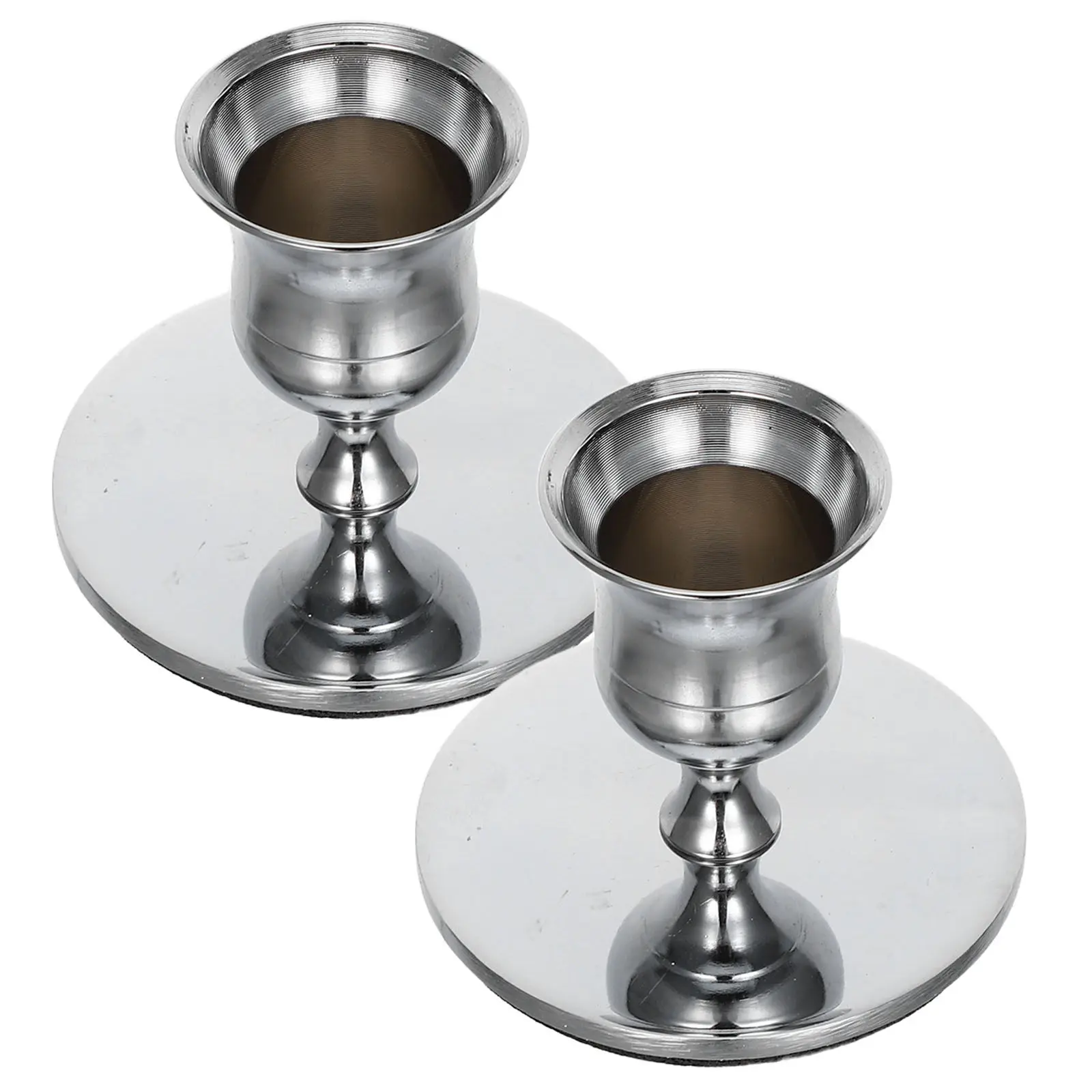 2pcs Vintage Metal Candle Holders Retro Bell Shape Taper Candlestick for Dining Table Wedding Party Fireplace Decor - view 6