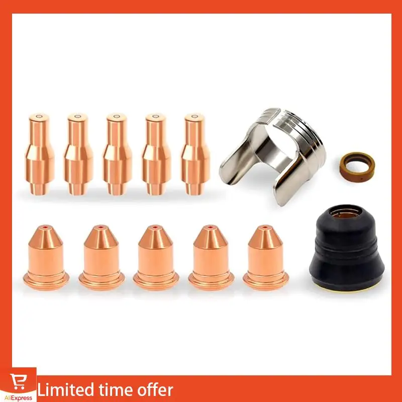 Расходные материалы для свежей плазменной резки 56576 Наконечник 56811 Электрод 56255 Подходит для грузовых перевозок Harbour Титан 45A Плазменный резак 13 шт.