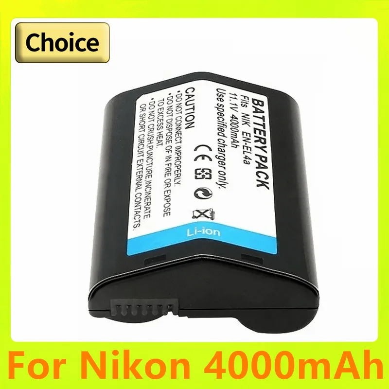 4000mAh EN-EL4 EL4A Camera Battery for Nikon D2H D2Hs D2X D2Xs D3 D3S F6 MH-21 ENEL4 ENEL4A EN EL4A EN EL4 Battery