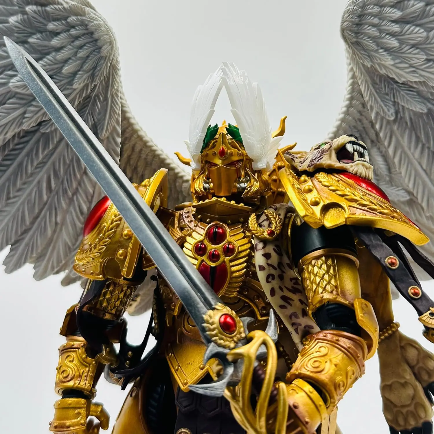 อะไหล่หมวก TOYVERSE JOYTOY 1/18 Warhammer อุปกรณ์เสริม Blood Angels Sanguinius Primarch 2 รุ่น