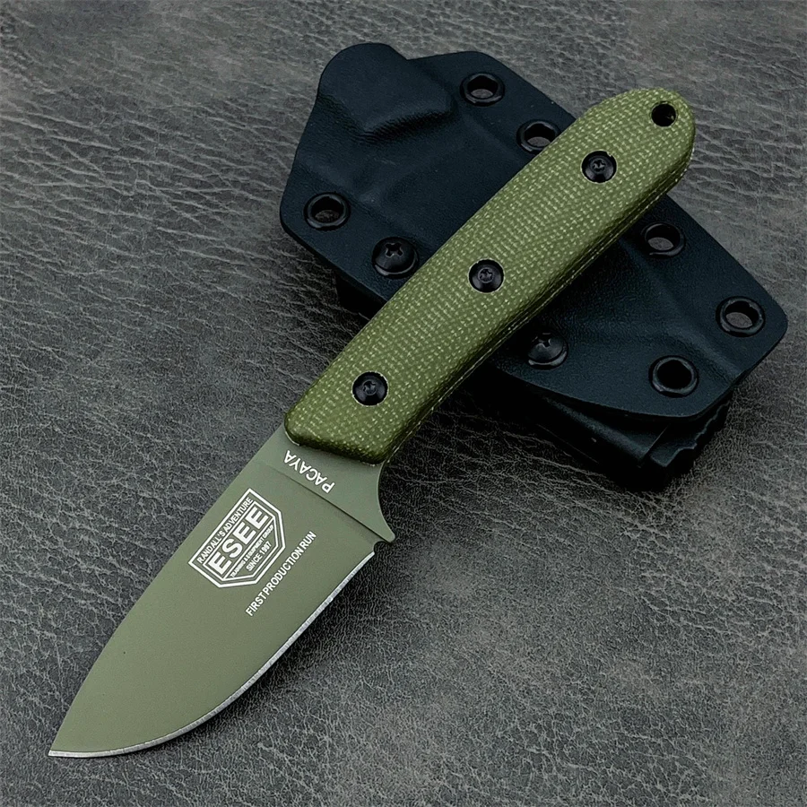 Pacaya Straight Knife Hunting Knife Outdoor Knife Craft Knife Camping Equipment Knife with Sheath Gifts for Men