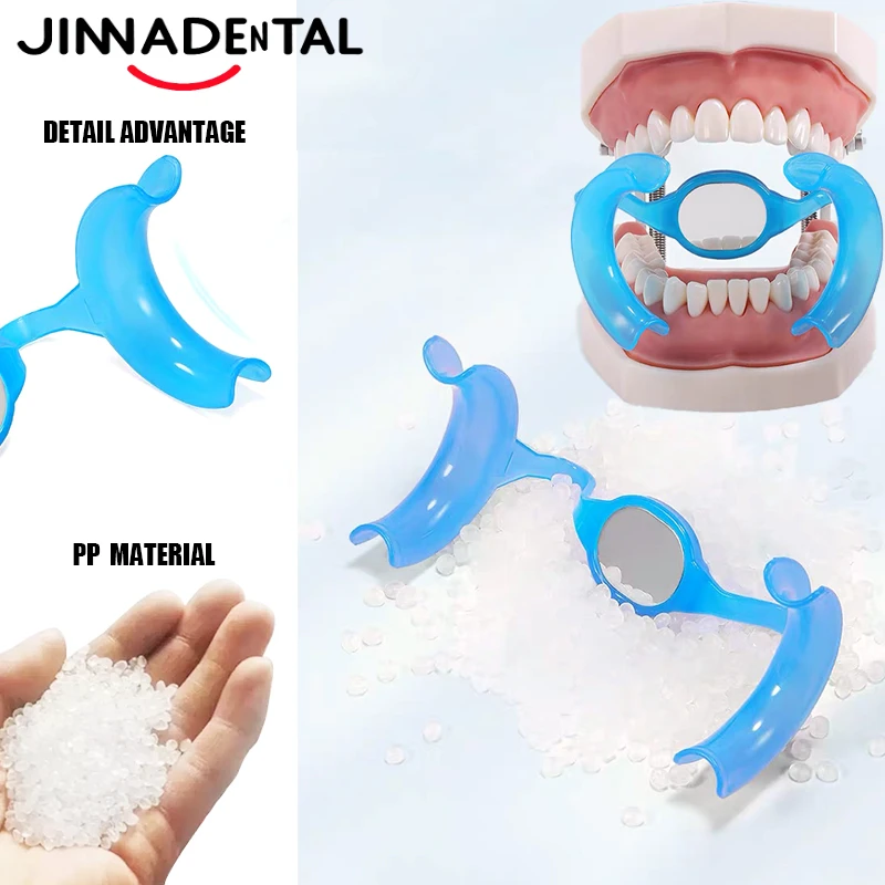 

2Pcs Dental M Type Mouth Opener with Mirror Dentistry Cheek Lip Retractor Expanders for Orthodontic Oral Care Dentist Lab Tools