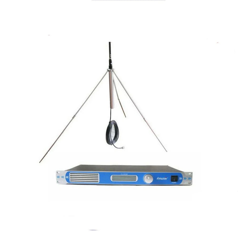 Transmissor de Rádio FM Profissional FMUSER FU-30B 30W com Antena GP de 1/4 de Onda