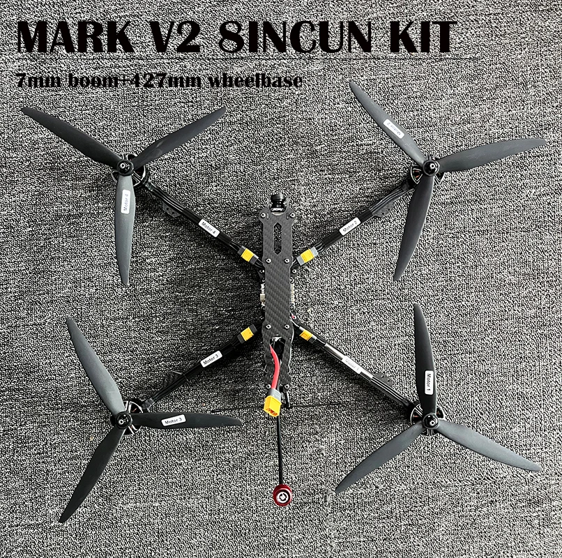 

8-дюймовый комплект рамы Mark V2 FPV F405 FC 4 в 1 ESC 60A 2812 900KV 3-6S, бесщеточный двигатель Gemfan 8045, пропеллер BAYCK 915, детали приемника