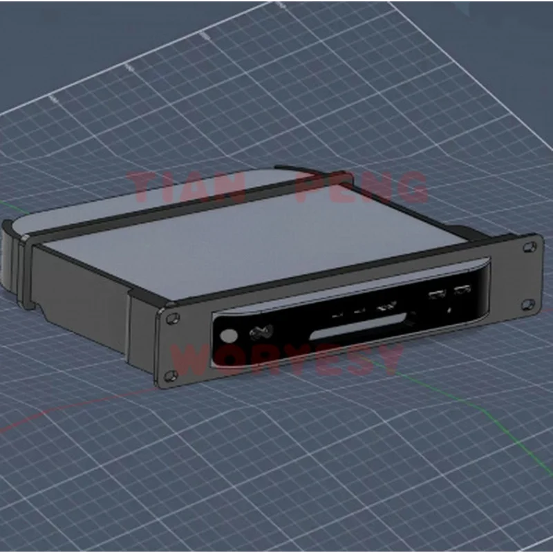 WYORESY custom tailored 1U tray for Mac Mini fits 10 inch rack standard and host installation dimension