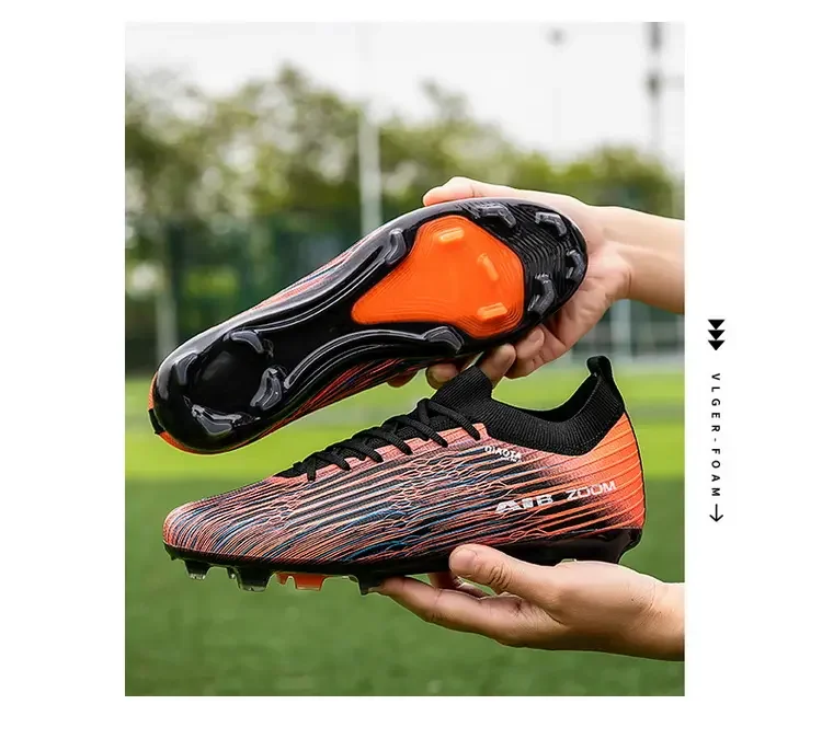 Slim Fit Low Top Soccer Boots Ultra Light Body Elastic Comfort Sole Daily Outdoor Grass Sports Training Footwear