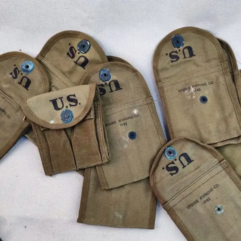 10PCS GENUINE ORIGINAL WW2 US M1 M2 CARBINE Magazine Pouch Bag Cover MILITARY SURPLUS