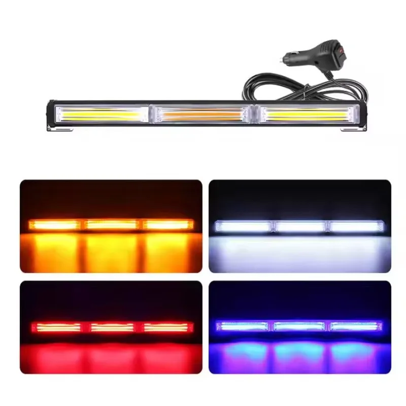 

13 Inches LED Strobe Light Bar COB Strobe Flashing Light 12V 24V Traffic Advisor Strobe Light Bar LED Warning Traffic Direction