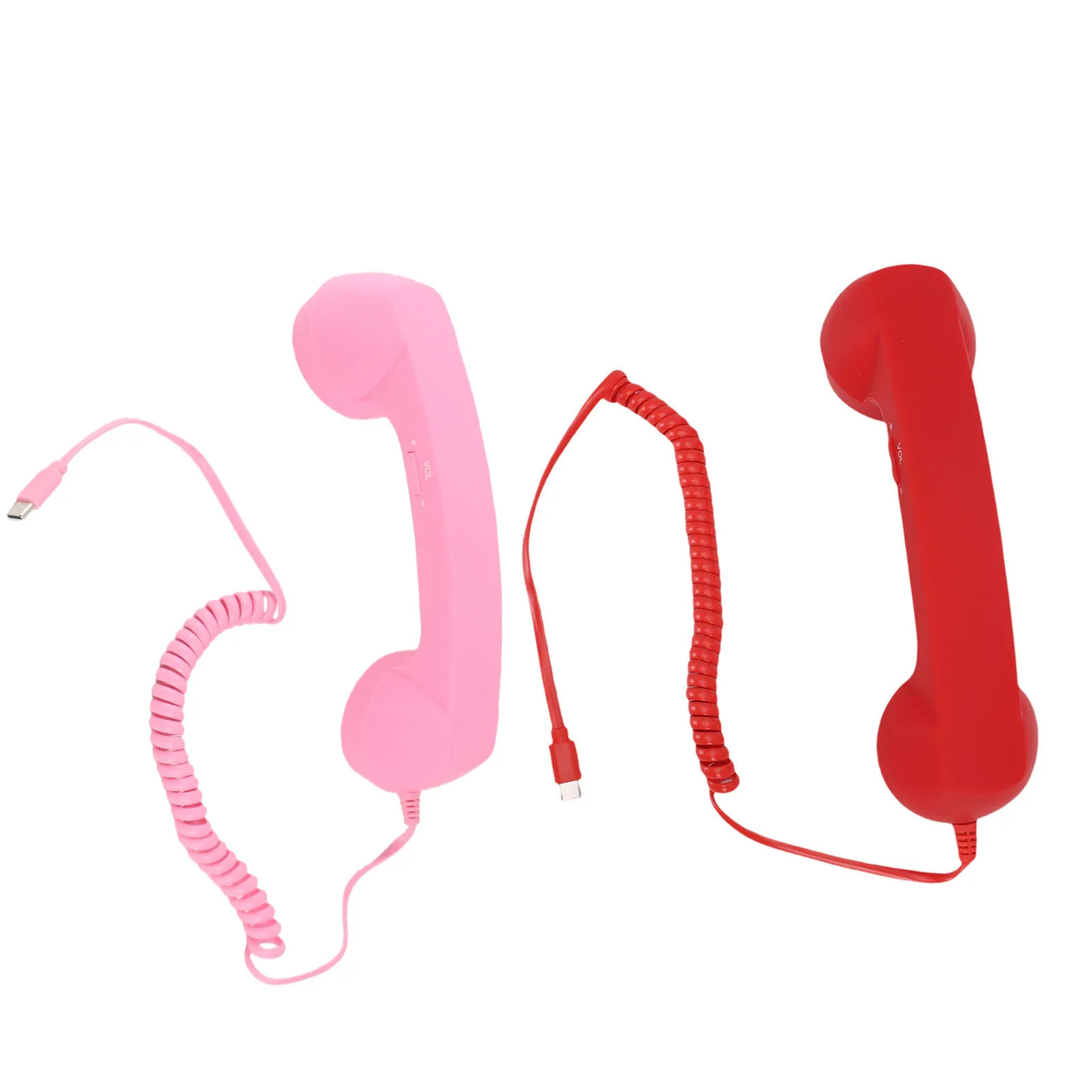 Telephone Handset Retro Phone Handset Type C Vintage Wired Plug in Handheld Cell Phone Receiver with Speaker and Microphone