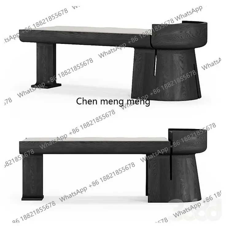 Creative solid wood edge bench, bed and breakfast club art posing sofa stool, entrance stool