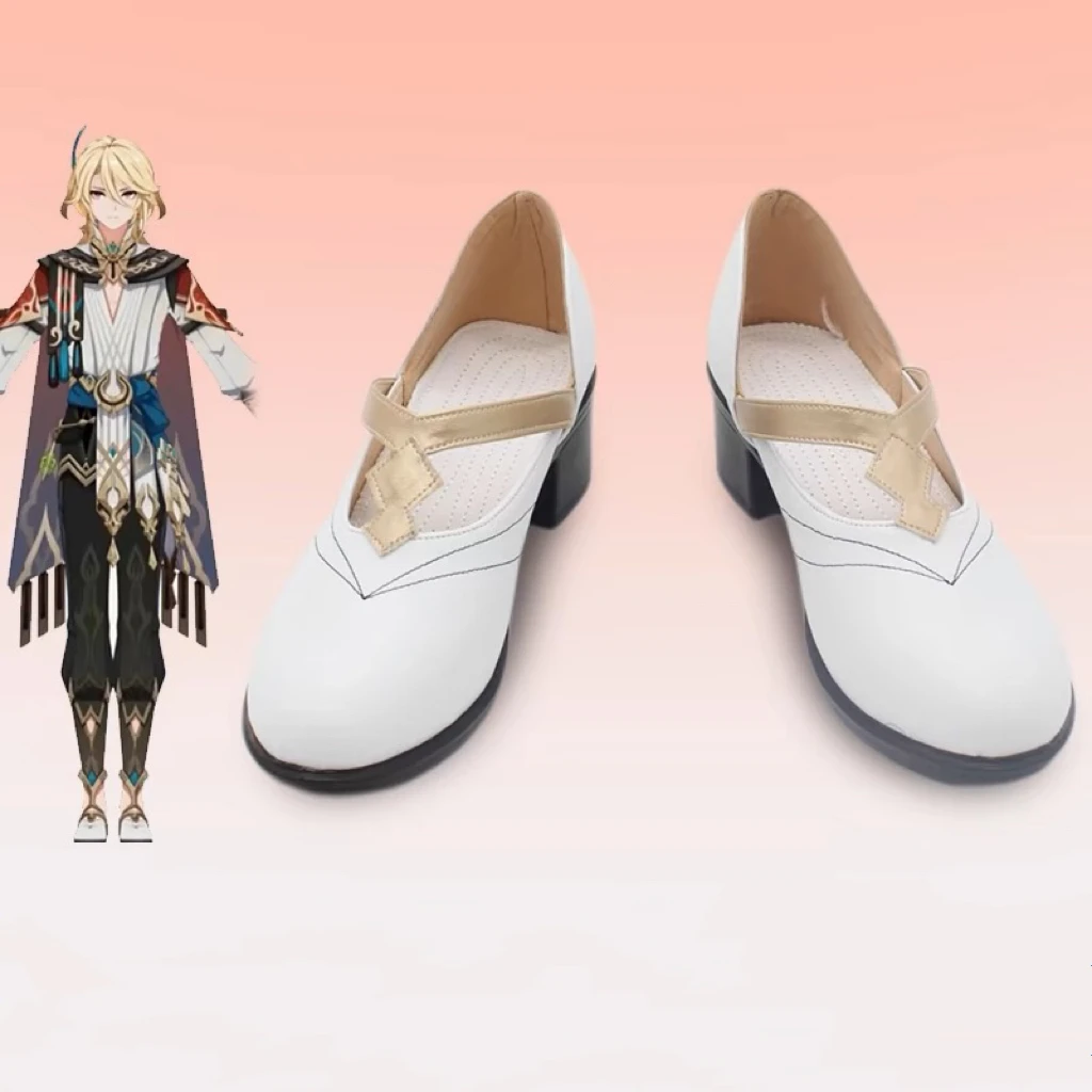 Gioco Genshin Impact Kaveh Scarpe Cosplay Stivali di Carnevale di Halloween Scarpe in PU Puntelli Cosplay Su misura