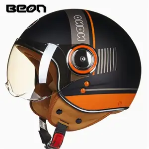 Motorrad Beon-Capacete für Männer und Frauen, 3/4 offenes Gesicht, Retro, Elektrofahrrad, Roller, ABS-Shell, Moto, M-XL 8 Hauptverkaufs -Vintage -Helm - №2