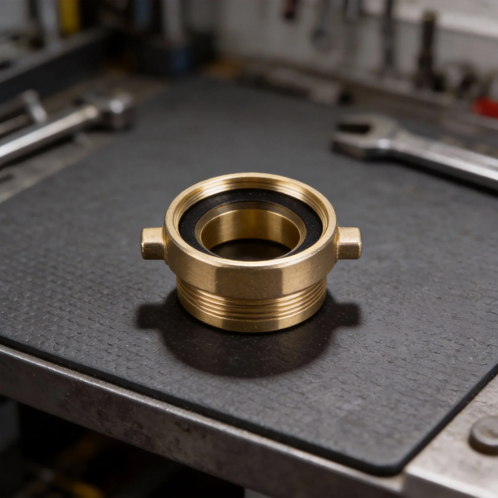 2 1/2 NST Female to 2 NPT Male Brass Fire Hydrant Adapter Designed for Secure and Stable Firefighting Equipment Connections