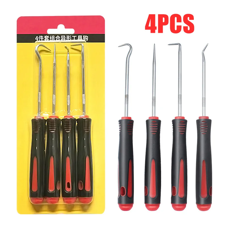 4pcs Car Hook Set O-Ring Oil Seal Gasket Repair Tool Automotive Removal Tool Auto Disassembly Accessories