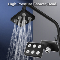 Square High Pressure Shower Head Water Saving Rainfall Showerhead Top Spray Shower Head for Home Rotatable Bathroom Accessories