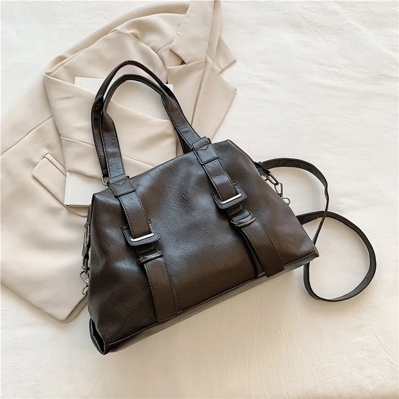 

Женская модная сумка через плечо, ретро-сумка-тоут, вместительная сумка для поездок на работу, европейский стиль